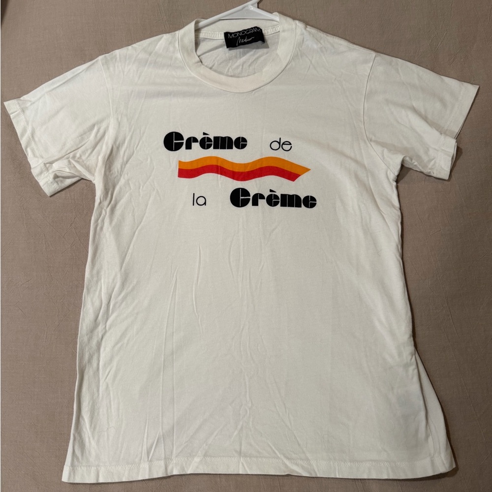 Monogram White Crème de la Crème T-Shirt size medium like new